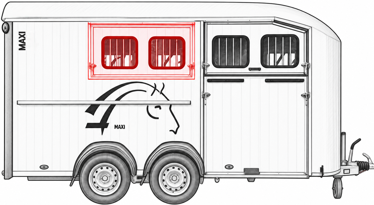 Fereastră laterală rabatabilă 695 x 1470 mm Cheval Liberté MAXI 3 MAXI 4 MAXI LIVING